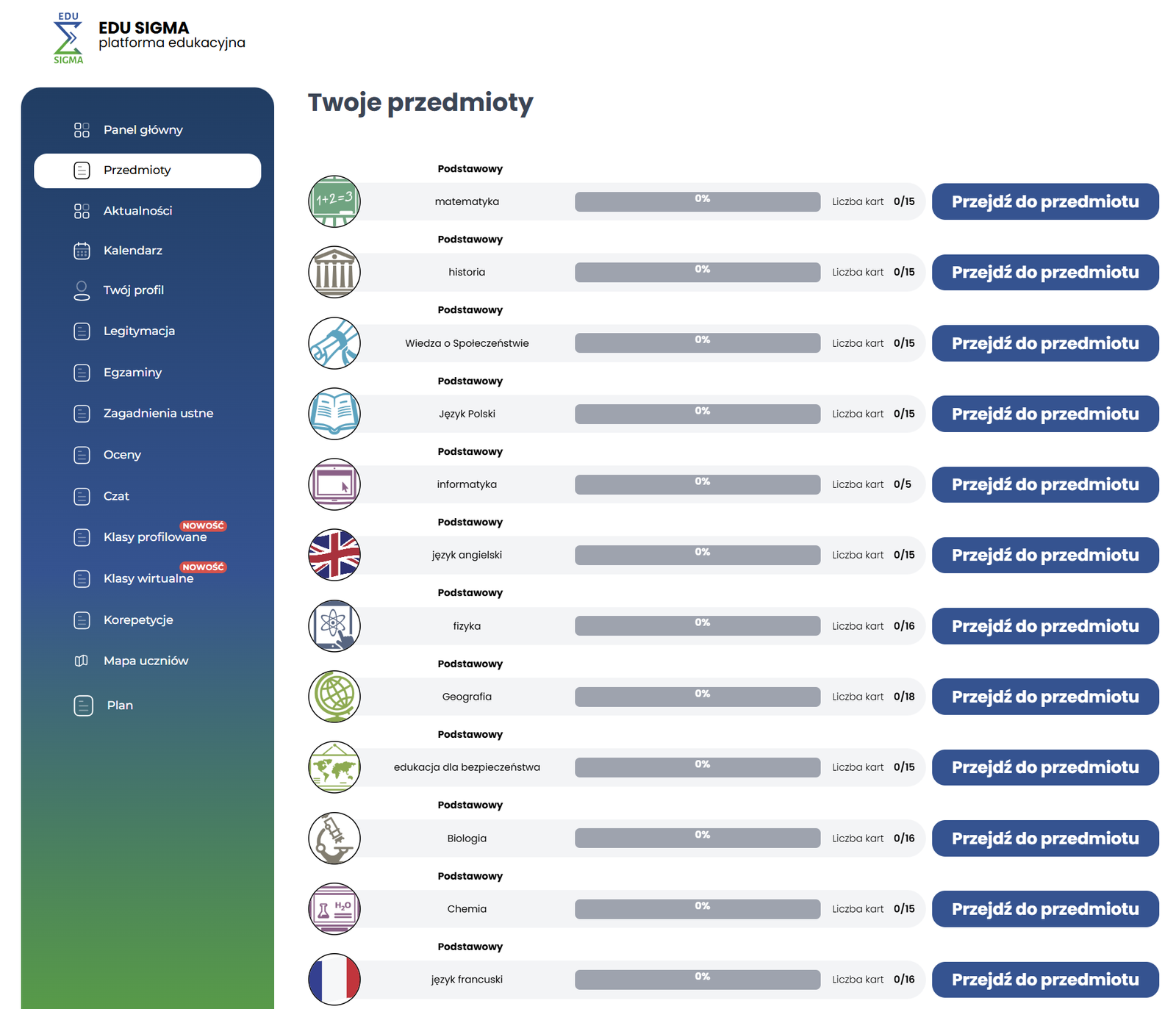 1 PRZEDMIOTY 1 PRZEDMIOTY